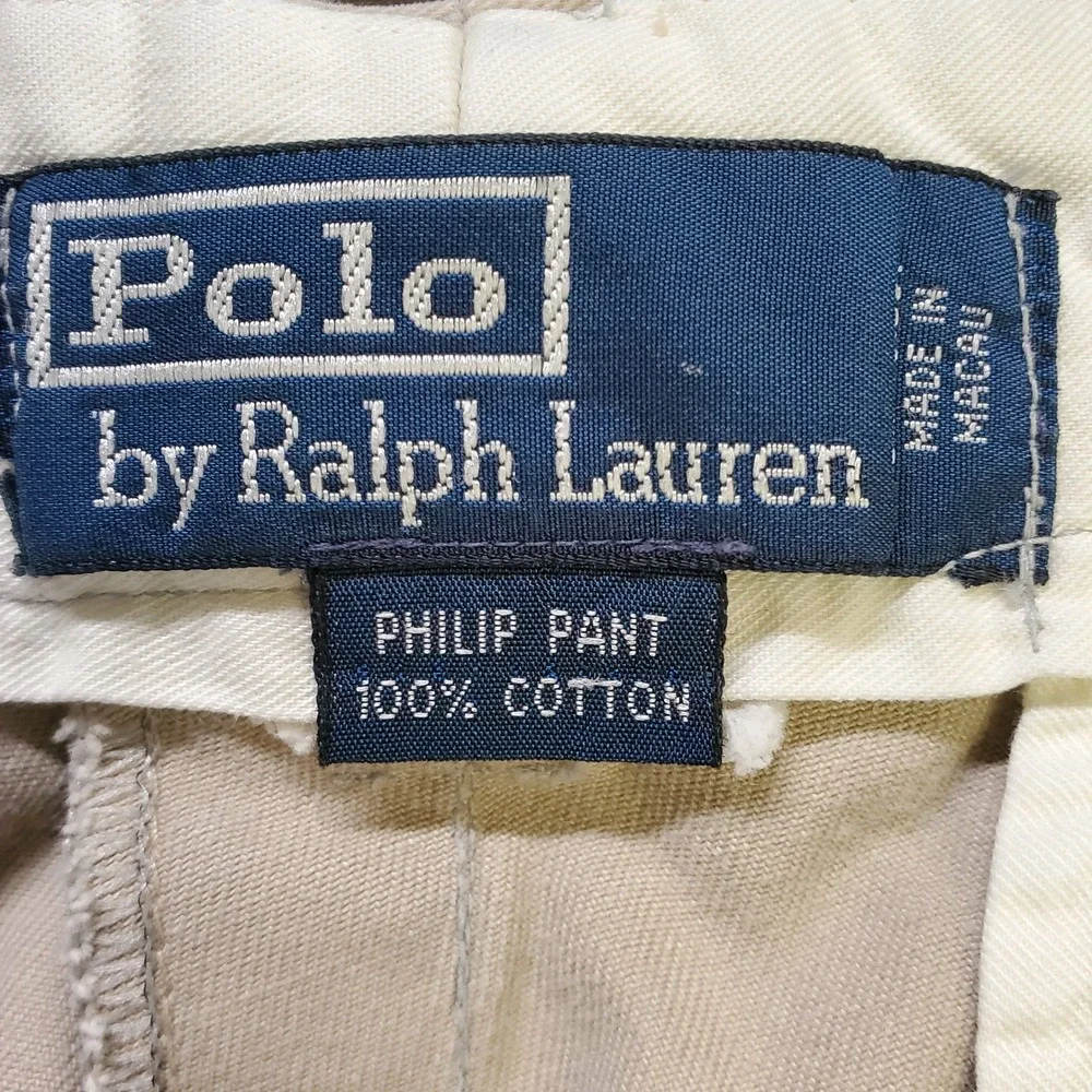 Polo Ralph Lauren Philip Pant Mens 33x31 Tan Khaki Cotton Chino Trousers